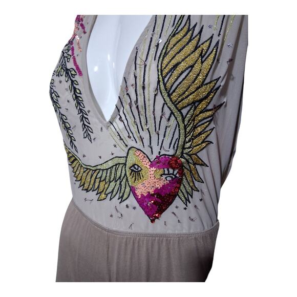 Rare Unique Free People Whimsigoth Fairy Women's size 2 Bali through Flowers Top - Picture 5 of 13